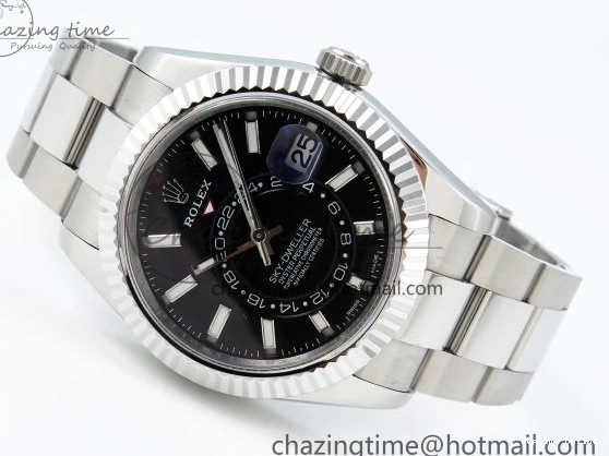 0514 Sleek Sky-Dweller 326934 904L SS ZF 1:1 Best Edition Black Dial on SS Bracelet A 1705